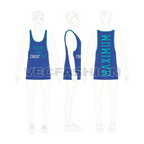 Mens workout gym tank flat sketch, croqui sketch