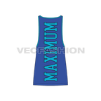 Mens workout gym tank flat sketch, back view