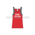 Mens workout tank flat sketch, front view