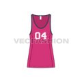 Mens workout tank, deep neckline flat sketch, front view