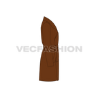 Mens Wrap Coat flat sketch, side view