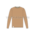 Mens yarn dyed shirt flat sketch, front view