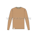 Mens yarn dyed shirt flat sketch, front view