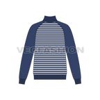 Mock neck sweatshirt pullover flat sketch, back view