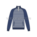 Mock neck sweatshirt pullover flat sketch, front view