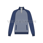 Mock neck sweatshirt pullover flat sketch, front view
