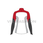 Moto sport jacket flat sketch, back view