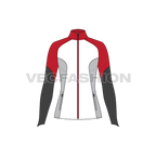 Moto sport jacket flat sketch, front view