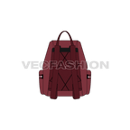 Multi-purpose backpack flat sketch, view 2