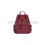 Multi-purpose backpack flat sketch, view 1