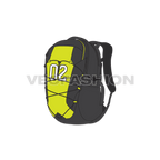 Multi purpose sport backpack flat sketch, view 3