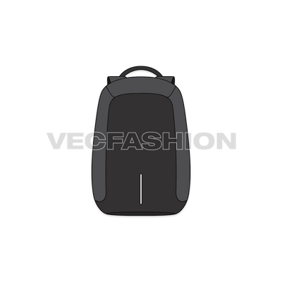 A fully editable cad for Multi-purpose Travel Bag. This bag has a very sleek and clean look and is illustrated with front, side and side front view. 