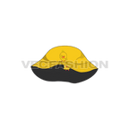 Reversible bucket hat for kids flat sketch, view 2