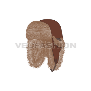 A fully editable illustrator cad sketch of Russian Hat with Thick Fur. We have tried to imitate fur rendering using basic tools of adobe illustrator still need a lot of improvement. 