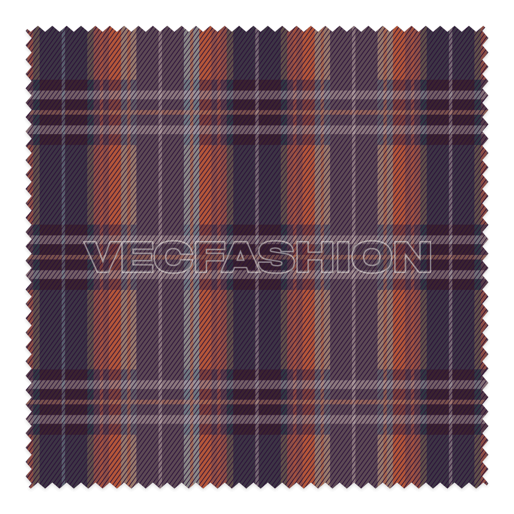 Scottish tartan fabric texture flat sketch, view 2