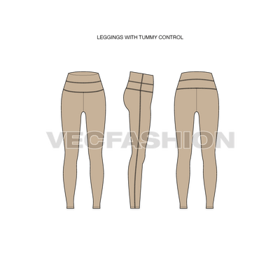 A complete set of Set of 7 Yoga Pants for women, having all 7 Lengths to use for multi-purpose activities. These vector templates are designed especially to use for Women's Active/Sportswear. These templates are created keeping full focus on body curves, depicting in-depth body muscle details.