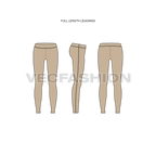 Set of 7 yoga pants flat sketch, view 2