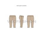 Set of 7 yoga pants flat sketch, view 4
