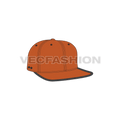 Snapback dad hat flat sketch, view 1