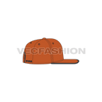 Snapback dad hat flat sketch, view 2
