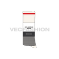 Socks packaging labels flat sketch