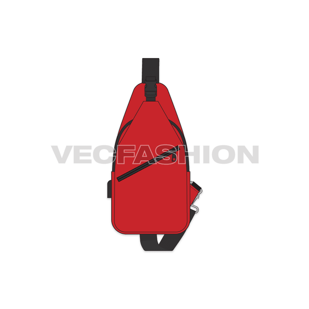 A vector illustrator cad of Sport Back Pack. It is a long shaped backpack can fit a tennis racket as well but this back can also be used for multi-purpose as per requirement. 