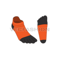 Sport socks shoe flat sketch