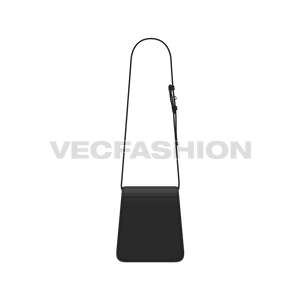 A vector illustration of a Tanned Leather Satchel Bag. It is drawn with 4 views and have all details illustrated to show the design from all sides. A very sleek design for high end fashion lovers usually made in genuine leather.
