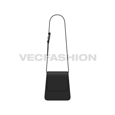 A vector illustration of a Tanned Leather Satchel Bag. It is drawn with 4 views and have all details illustrated to show the design from all sides. A very sleek design for high end fashion lovers usually made in genuine leather.
