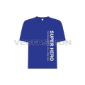 Teen boy round neck t-shirt flat sketch, front view