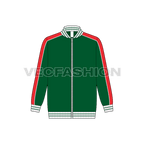 Teen boy sport jacket flat sketch, front view