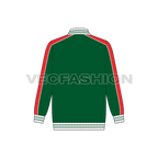 Teen boy sport jacket flat sketch, back view