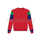 Teen boys sweatshirt flat sketch, back view