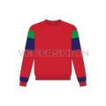 Teen boys sweatshirt flat sketch, front view