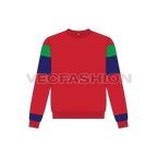 Teen boys sweatshirt flat sketch, front view
