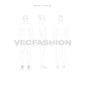 Teen Girls Free Fashion Sketch Croqui