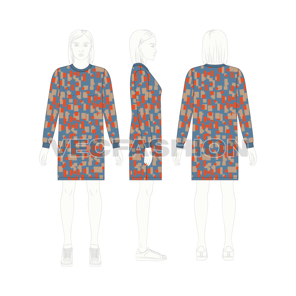 Teen Girls Sweatshirt Dress
