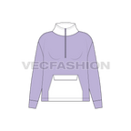 Teens oversized sweatshirt flat sketch, front view