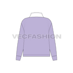 Teens oversized sweatshirt flat sketch, back view