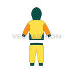 Toddler boy oversized sweatsuit flat sketch, back view