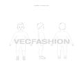 Toddler Boys Vector Croqui Template