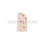 Toddler girls sweatshirt flat sketch, side view