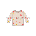 Toddler girls sweatshirt flat sketch, front view