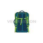 Travel backpack flat sketch, view 2