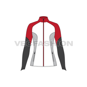A vector apparel template for Unisex Moto Sport Jacket, it can be worn by both men and women. It is designed with heavy graphics by using different fonts, contrast colored panels, waterproof zips and have a longer back.