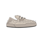 Unisex slipper casual shoes flat sketch, view 2