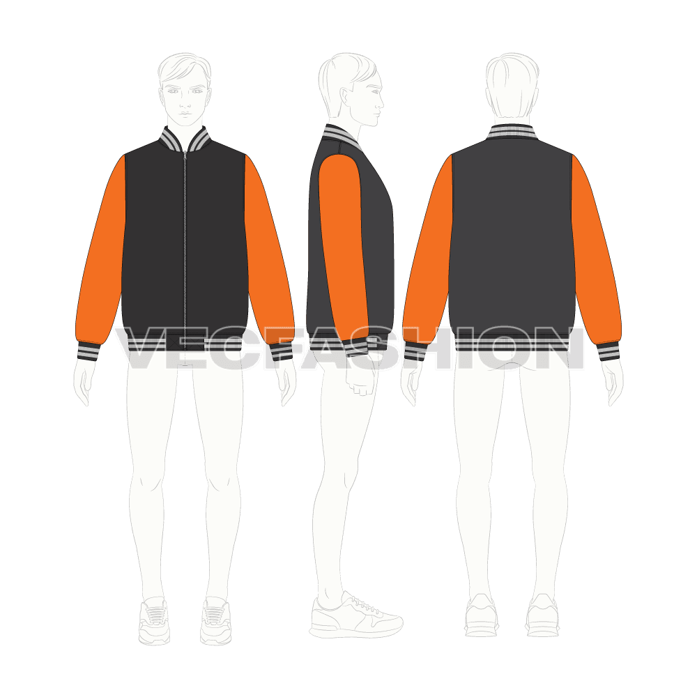Unisex Varsity Style Bomber Jacket