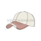 Vintage style hat flat sketch, view 4