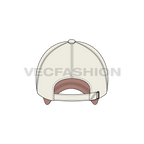 Vintage style hat flat sketch, view 2