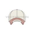 Vintage style hat flat sketch, view 1